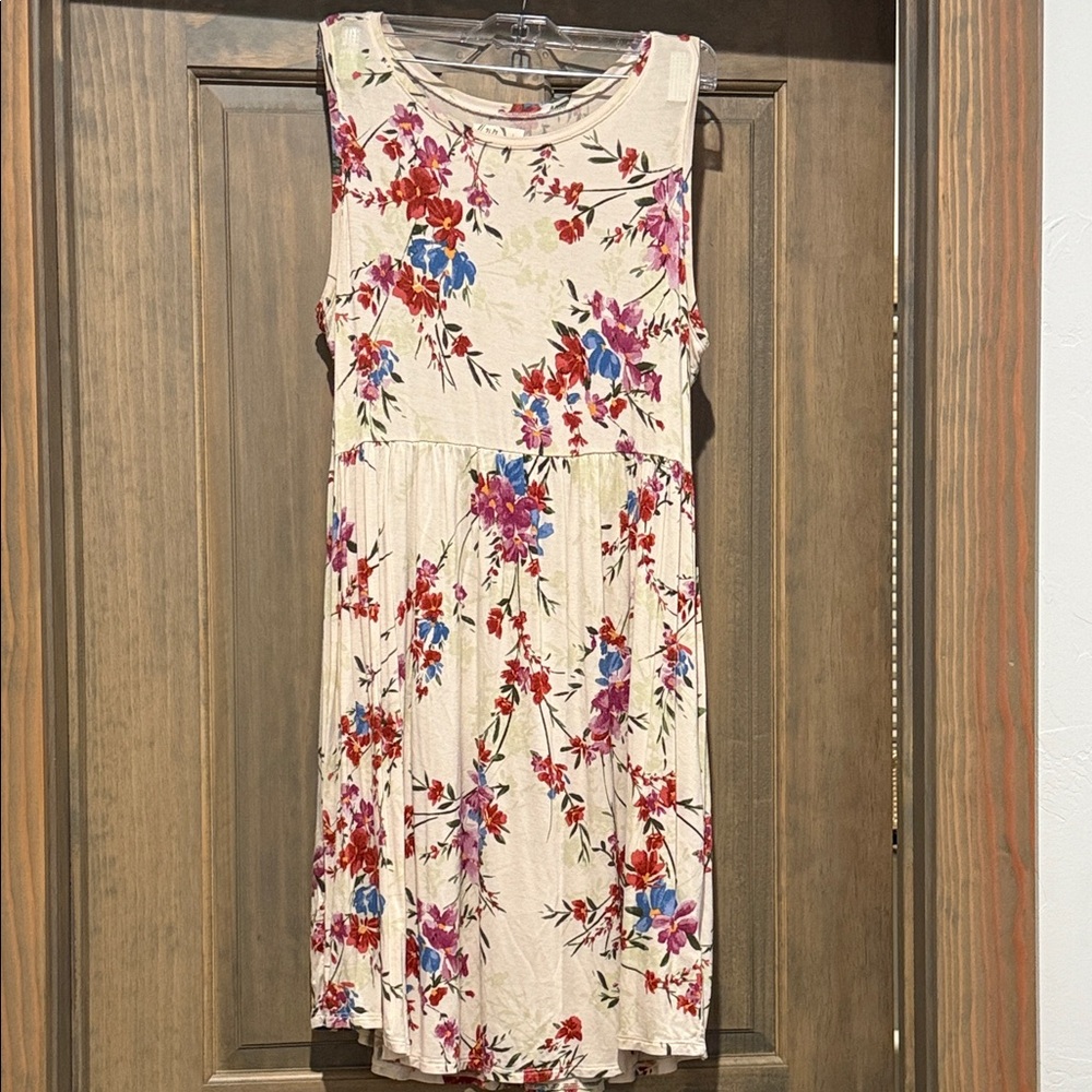 Maurices Cream Floral Midi Dress